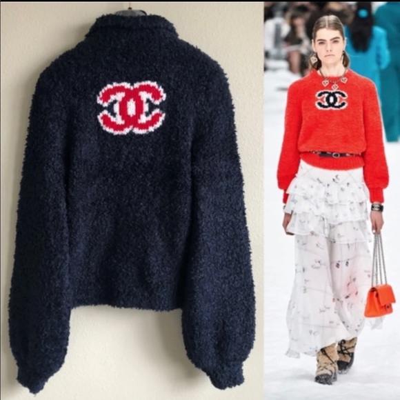 CHANEL Sweaters - CHANEL CC Teddy Jacket  Sz 36